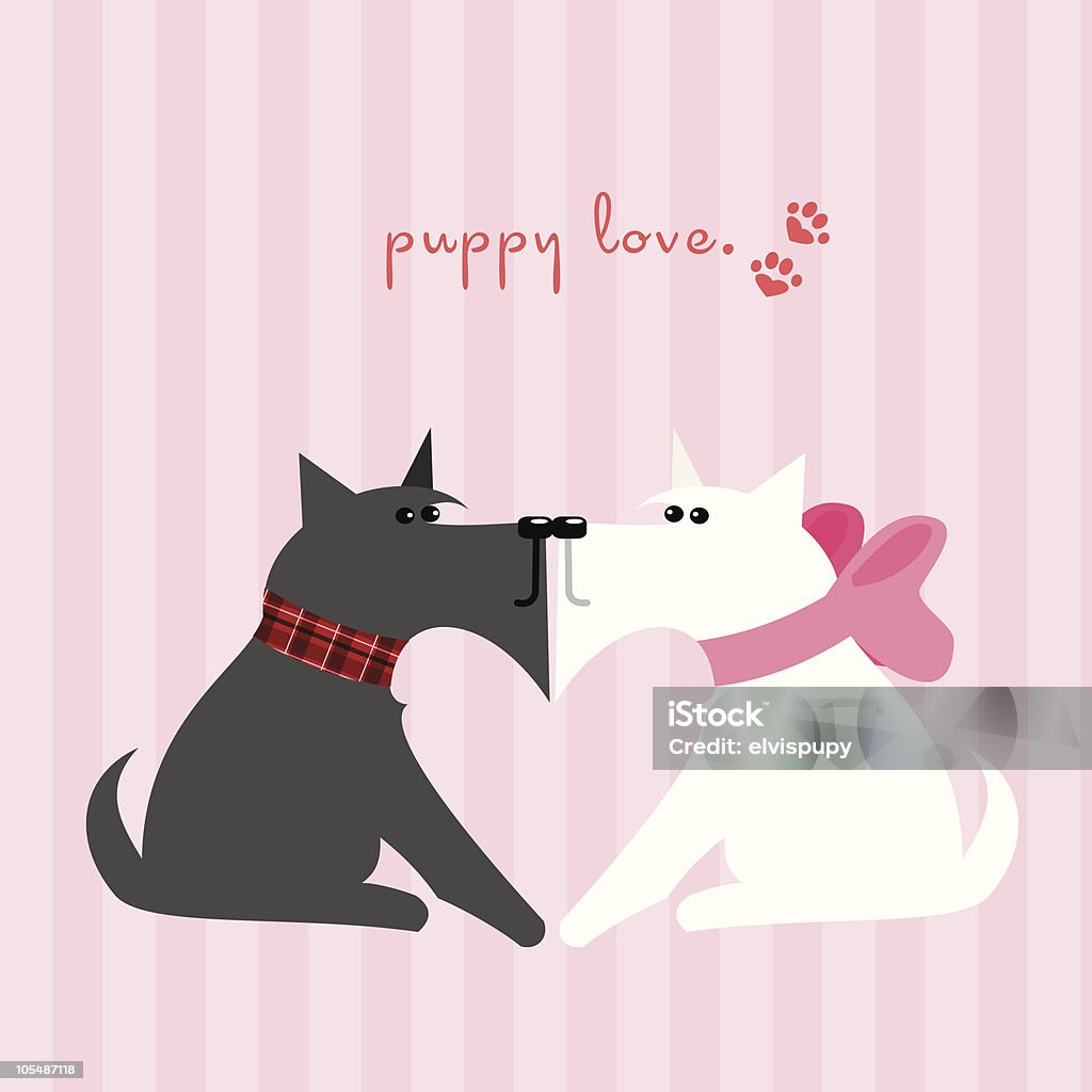 Amore di cucciolo - arte vettoriale royalty-free di Cane