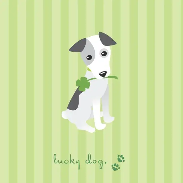 Vector illustration of Lucky Dog
