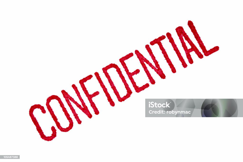 Vertraulich - Lizenzfrei Confidential - englischer Begriff Stock-Foto