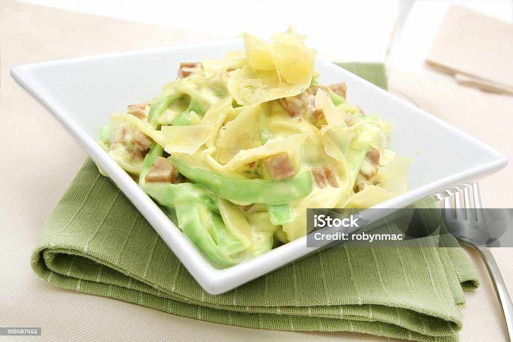 Fettucine Carbonara - Royalty-free Bege Foto de stock