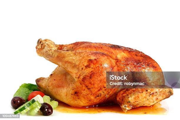 Foto de Frango Assado e mais fotos de stock de Frango Assado - Frango Assado, Fundo Branco, Figura para recortar