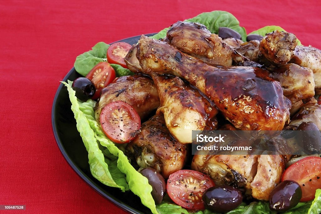 Hühnchen-Platte - Lizenzfrei Brathähnchen Stock-Foto