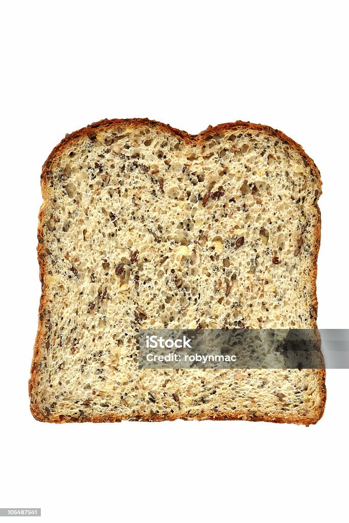 Wholemeal e fatia de pão de semente - Foto de stock de Alimentação Saudável royalty-free