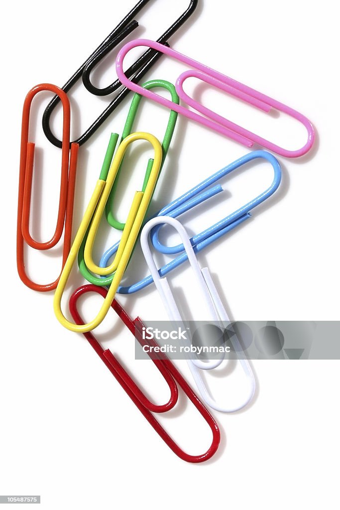 Paperclips colorido - Royalty-free Amarelo Foto de stock