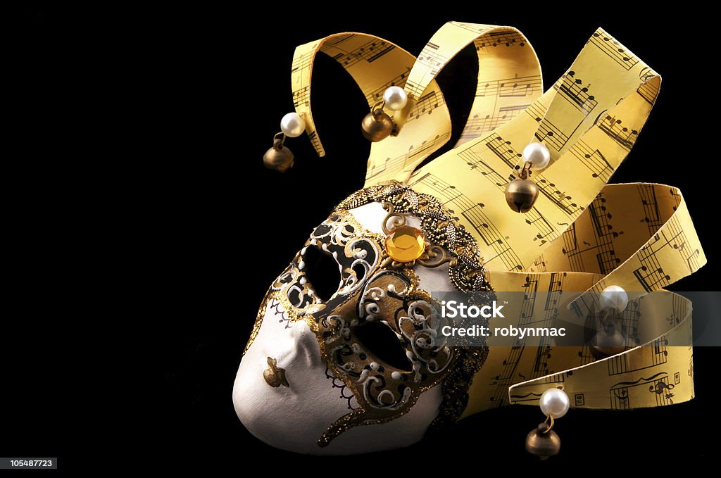 Golden Maschera veneziana - Foto stock royalty-free di Maschera