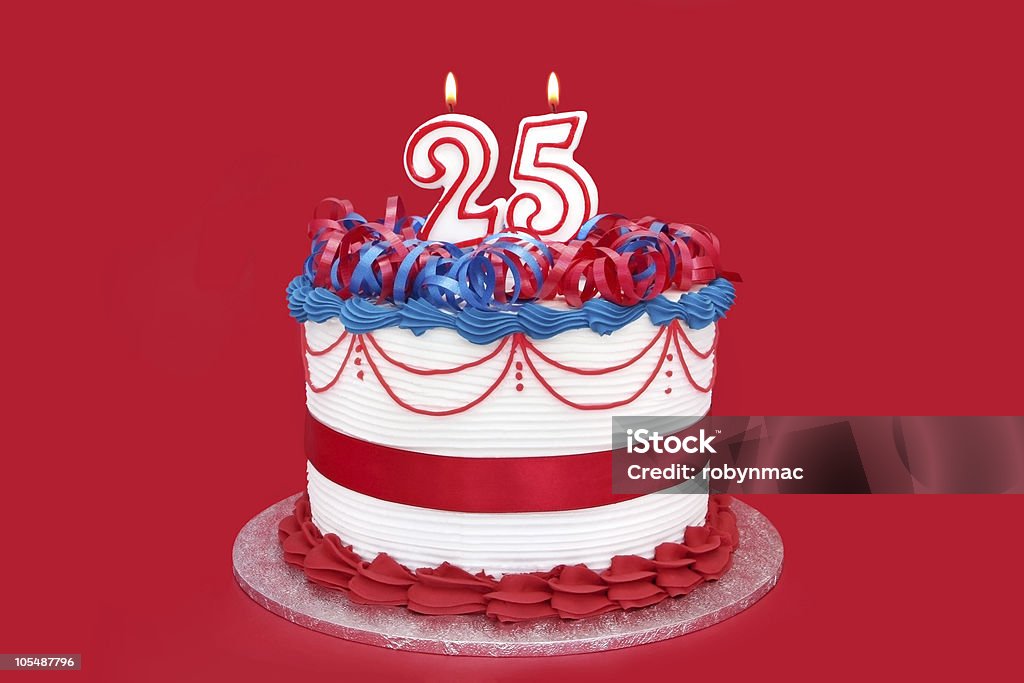 25 주년 케이크 - 로열티 프리 25 스톡 사진