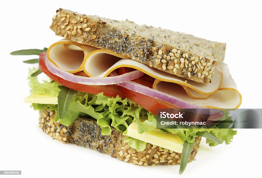 Hühnchen-Salat-Sandwich - Lizenzfrei Huhn - Geflügelfleisch Stock-Foto