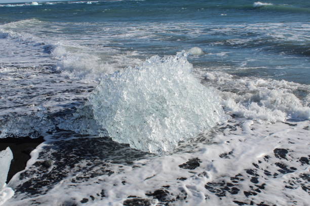 istock ice chunks on the black beaches of Iceland 1054884756