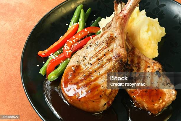 Jantar De Porco - Fotografias de stock e mais imagens de Batatas Preparadas - Batatas Preparadas, Carne, Carne de Porco