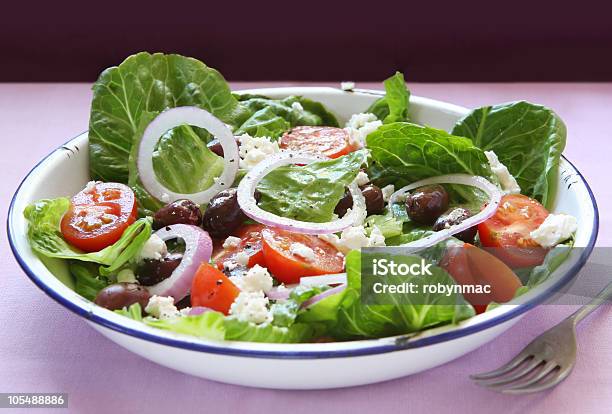 Insalata Greca - Fotografie stock e altre immagini di Aceto balsamico - Aceto balsamico, Alimentazione sana, Alimento di base