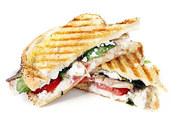 grillowany bułka panini - panini sandwich zdjęcia i obrazy z banku zdjęć