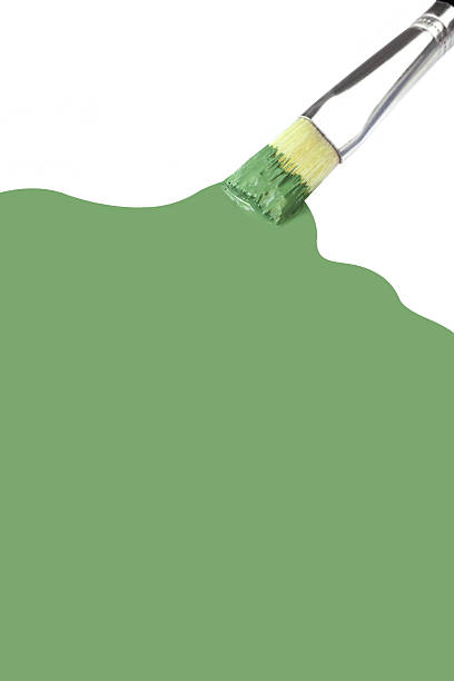 istock Paintbrush painting paper green 105488962