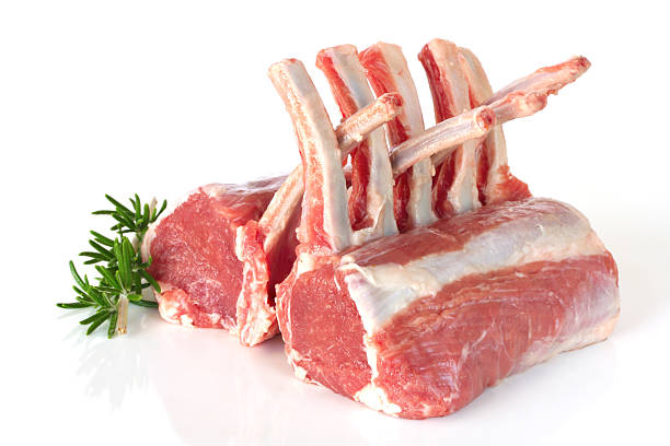 Rack of Lamb with Rosemary  rack of lamb stock pictures, royalty-free photos & images