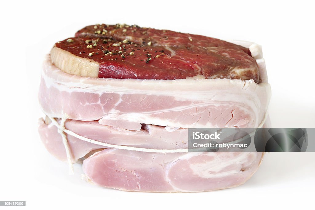 Carne com Bacon - Foto de stock de Bacon royalty-free