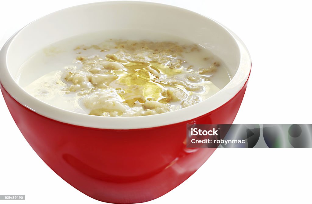 Porridge con miele - Foto stock royalty-free di Avena - Cereali da colazione