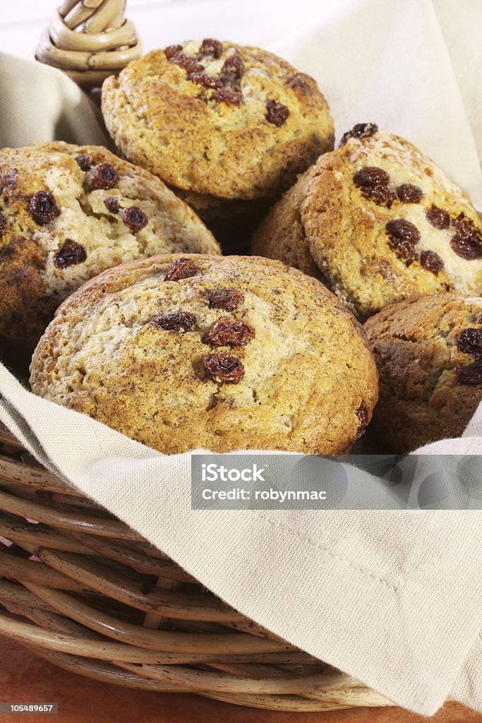 Basket of Muffins  Basket Stock Photo