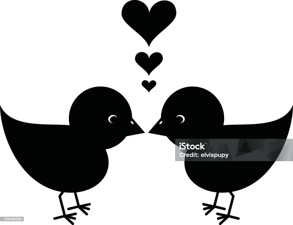 Amour des oiseaux - clipart vectoriel de Amour libre de droits