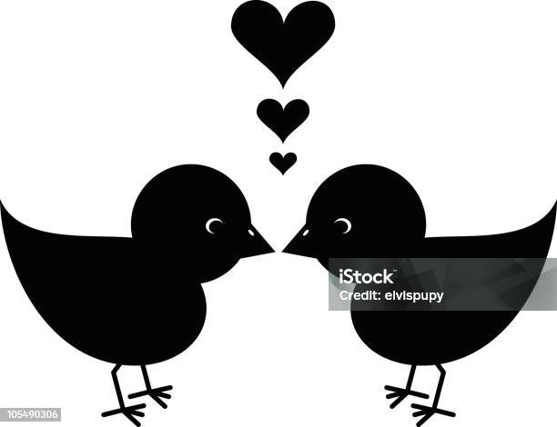 Amour Des Oiseaux Vecteurs libres de droits et plus d'images vectorielles de Amour - Amour, Cartoon, Coeur - Symbole d'une idée