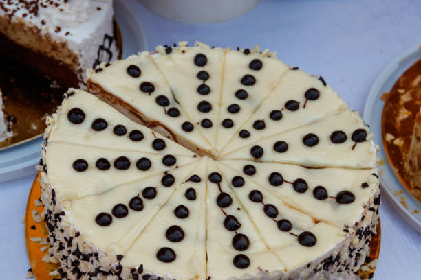 Tasty homemade cake close-up
