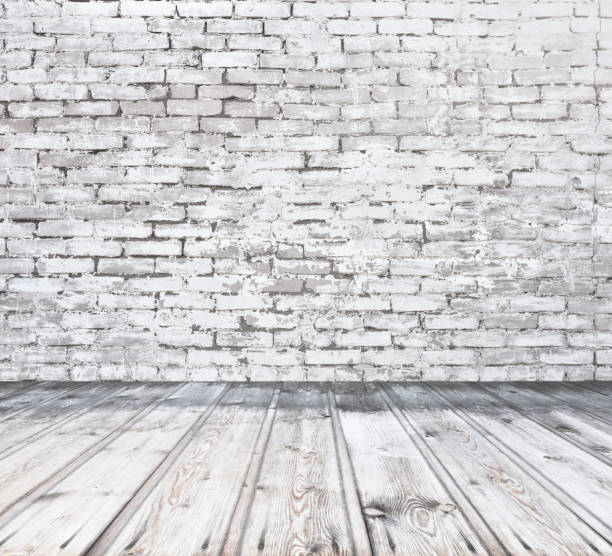 istock old white room with brick wall, vintage background 1054906908