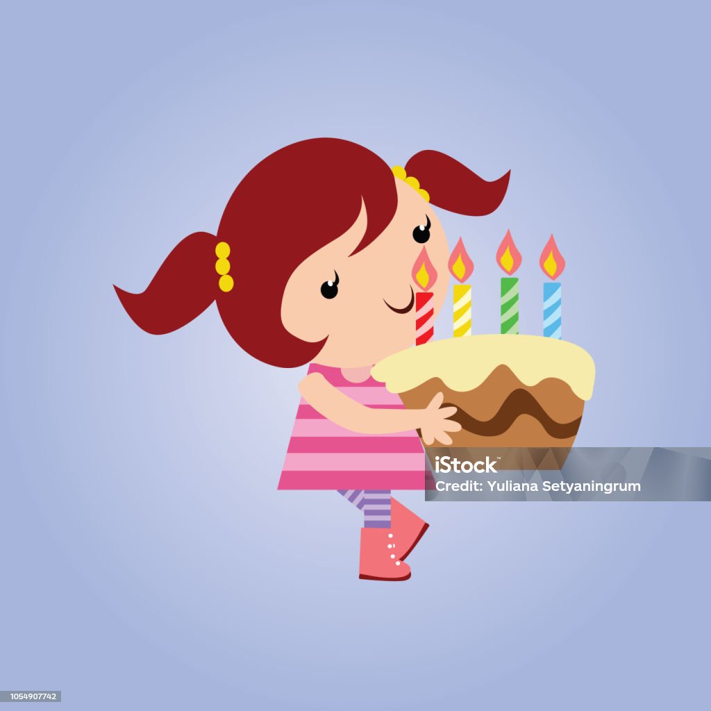 Những Cô Gái Nhỏ Đáng Yêu Với Bánh Sinh Nhật Nhân Vật Hoạt Hình ...