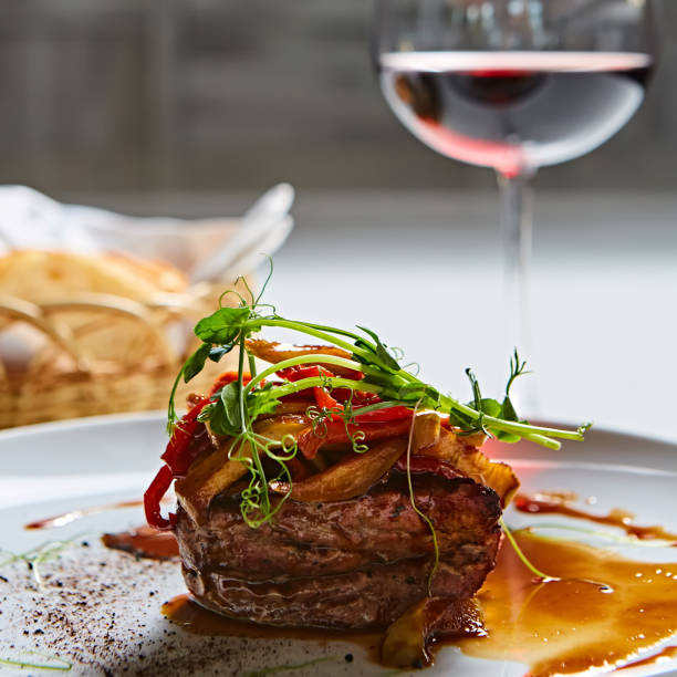 istock Delicious beef steak with vegetables. Shallow dof. 1054907982