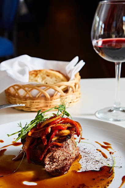istock Delicious beef steak with vegetables. Shallow dof. 1054907998