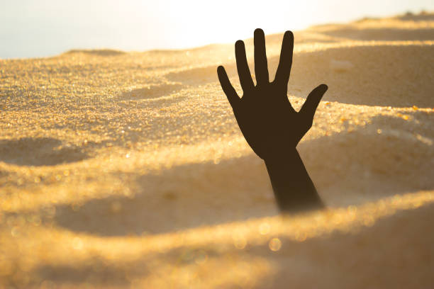 Sand art on the beach at low tide