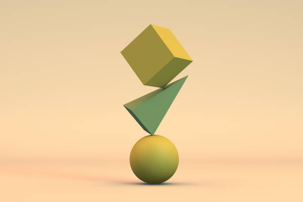 équilibre, concept minime - three dimensional three dimensional shape stability balance photos et images de collection