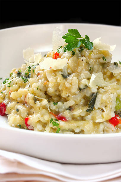 istock Close-up of risotto on white dish 105491398