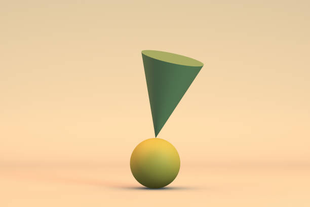 Balance with geometric shapes on gradient and colorful background.