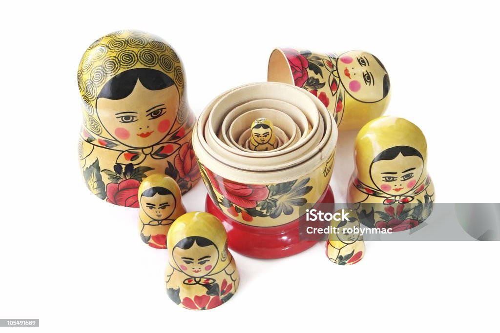 Косынка Dolls - Стоковые фото Матрёшка роялти-фри