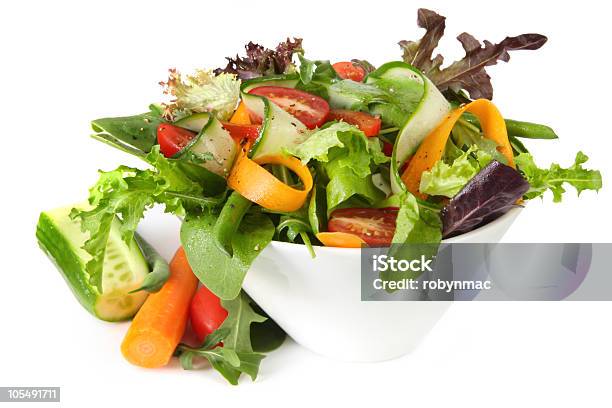 Salada Saudável - Fotografias de stock e mais imagens de Salada de Acompanhamento - Salada de Acompanhamento, Alface, Alface Romana