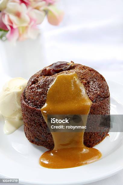 Sticky Date Pudding Stock Photo - Download Image Now - Baked, Caramel, Chocolate