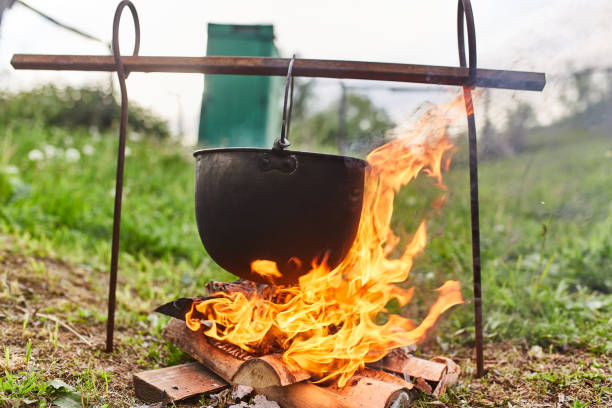 istock Traveling pot on the woods 1054918808