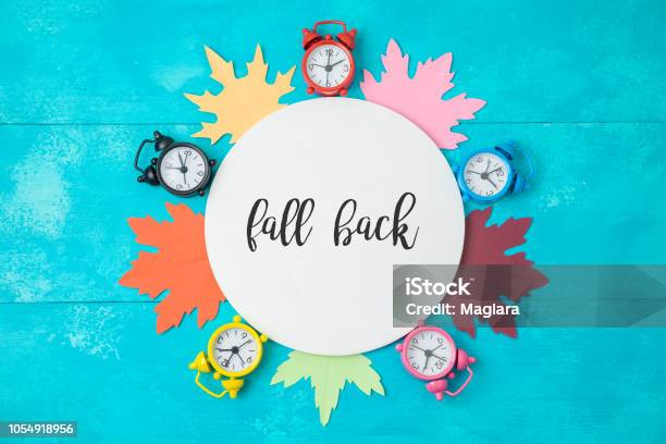 Fall Back Time Change Concept Stock Photo - Download Image Now - Autumn, Change, Fall Back - Short Phrase