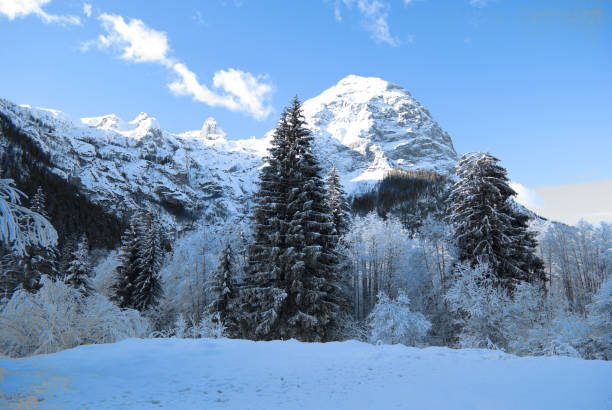 los hermosos paisajes de los dolomitas en invierno - corvara fotografías e imágenes de stock