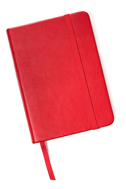 el libro rojo - note pad leather diary book fotografías e imágenes de stock