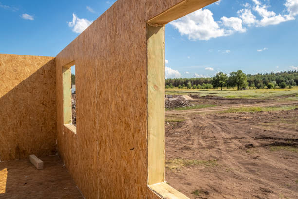 istock Construction of a wooden house 1054932492