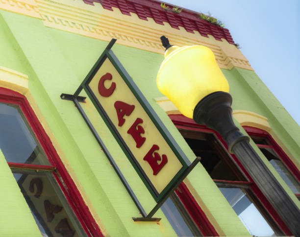 istock Small Town Cafe Sign Local Urban Restaurant Eatery 1054934440