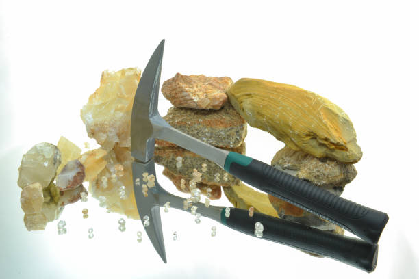 new business sector: searching for stones, mines and precious crystals in the mountains