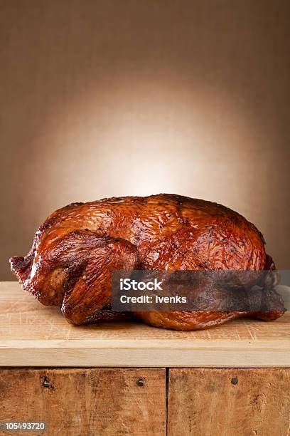 Homemade Smoked Whole Chicken On Wood Stock Photo - Download Image Now - Smoked Chicken, Black Peppercorn, Chicken Meat