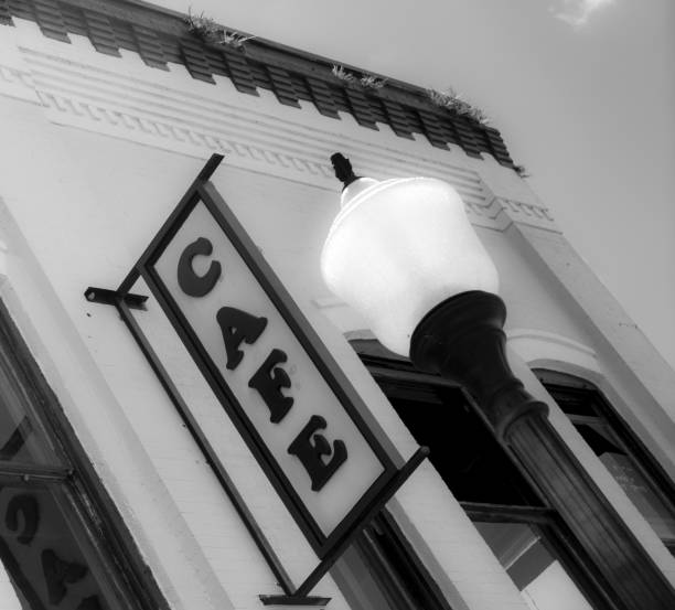 istock Small Town Cafe Sign Local Urban Restaurant Eatery 1054937898