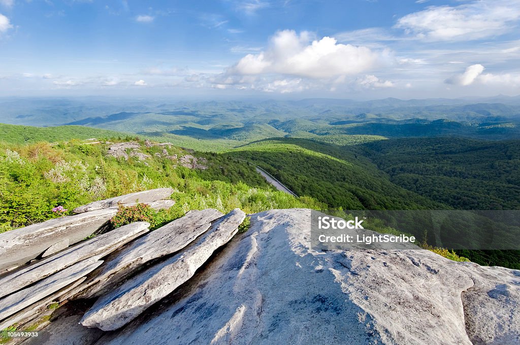 Blue Ridge Mountains z trawy i chmury - Zbiór zdjęć royalty-free (Wirginia - stan USA)