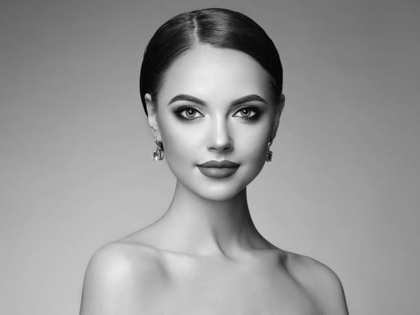 istock Beautiful woman face with perfect makeup 1054949110