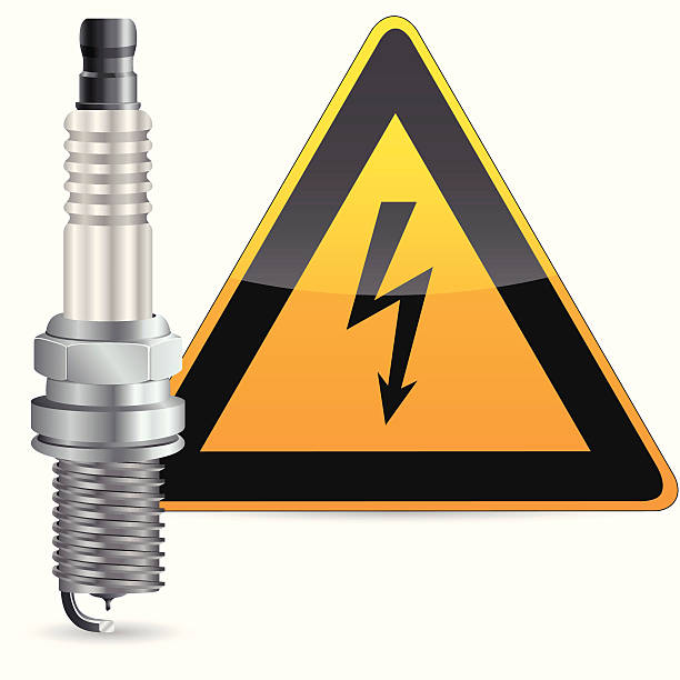 spark plug vector art illustration