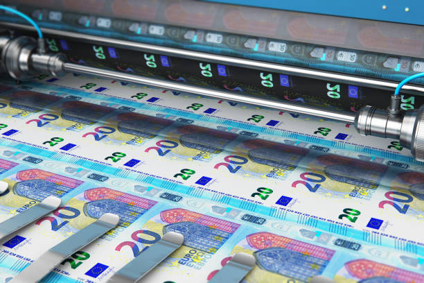 istock Printing 20 Euro money banknotes 1054956056