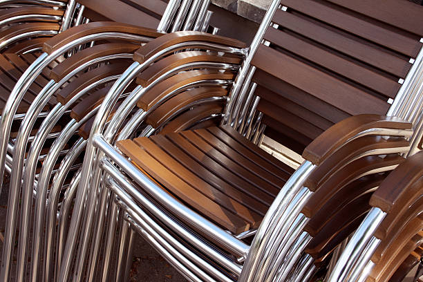 Stacked Chairs stock photo