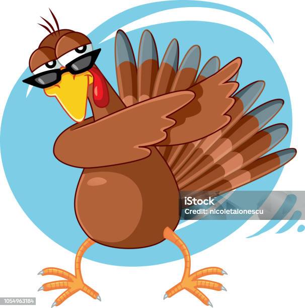 Lustige Türkei Bereit Für Die Feier Vector Cartoon Stock Vektor Art und mehr Bilder von Truthahn - Geflügel - Truthahn - Geflügel, Thanksgiving, Party