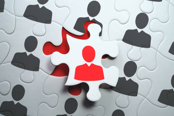 istock Think different and unique concept. Selecting right people for organization's success. 1054965648